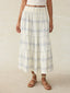 Dune Cotton Gauze Woodstock Skirt - Blue Cove Plaid