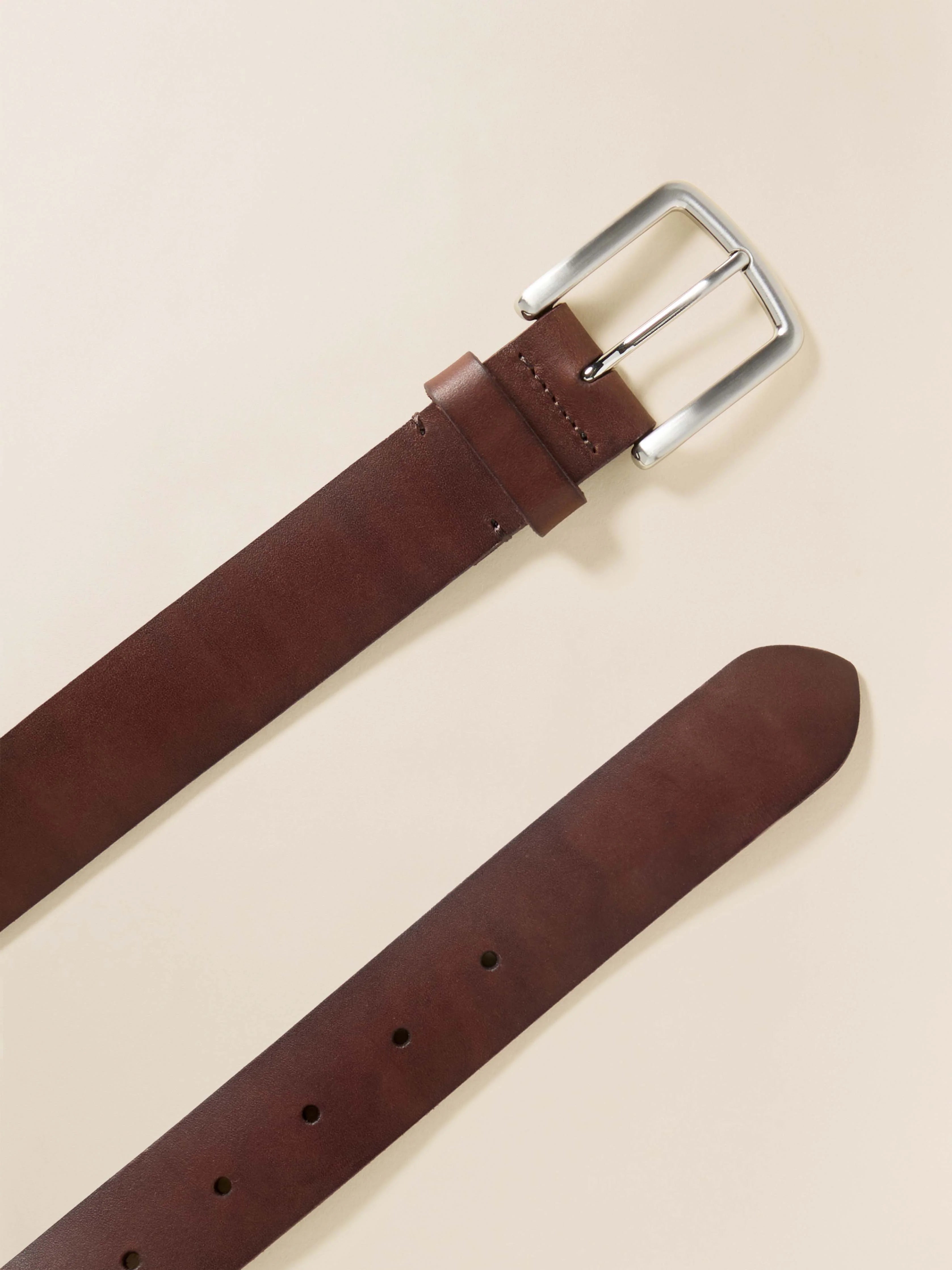 Men's Leather Belt - Saddle Brown Secondary image