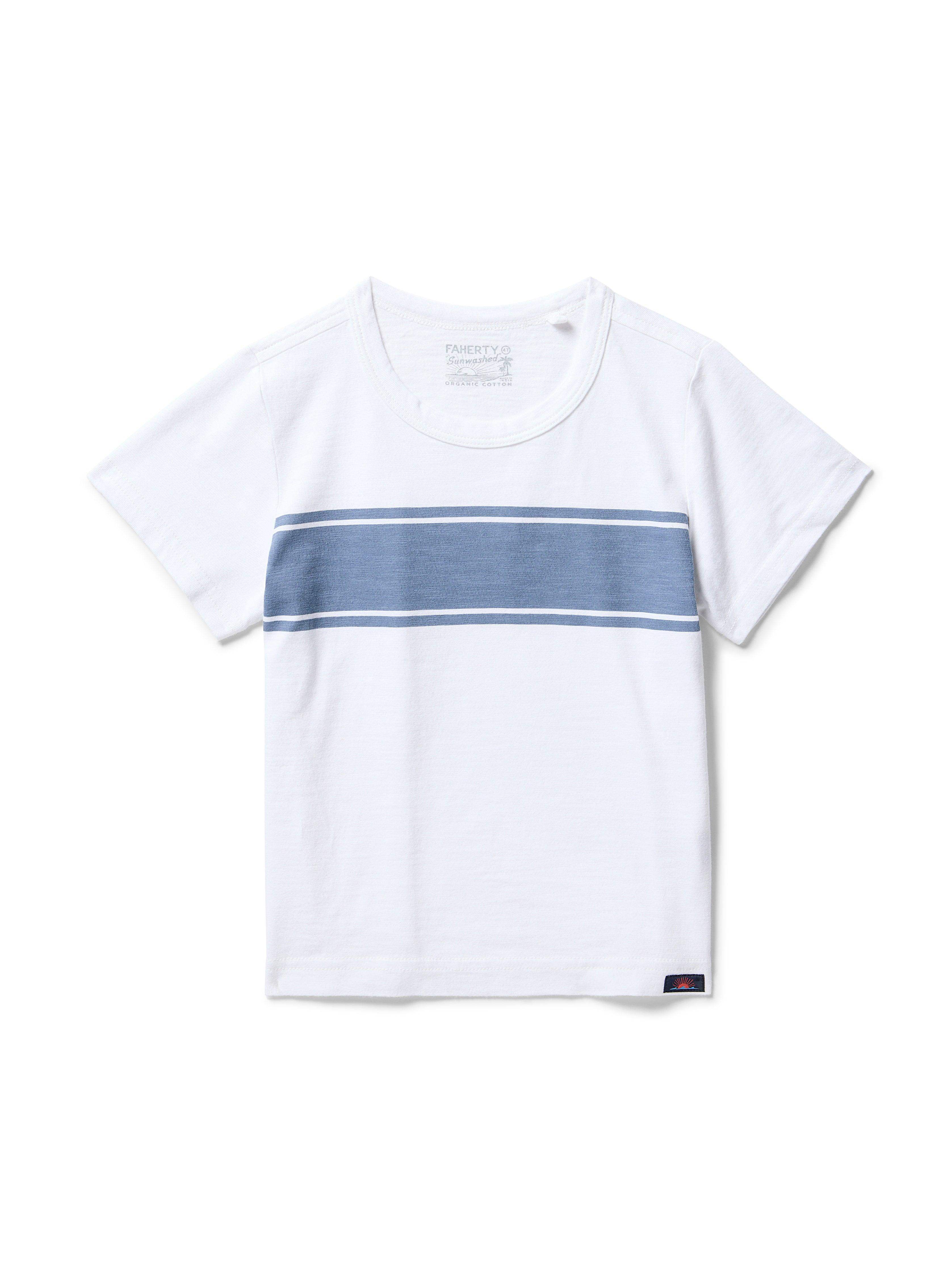 Kids Surf Stripe Sunwashed Tee - White Surf Stripe Main image