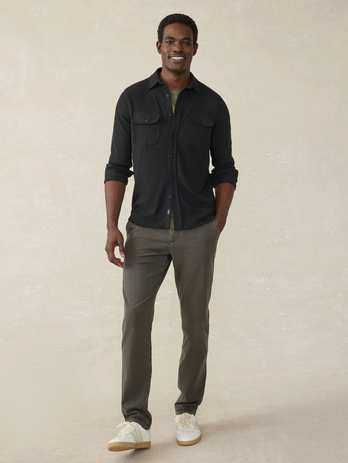 Legend™ Sweater Shirt (Tall) - Heathered Black Twill