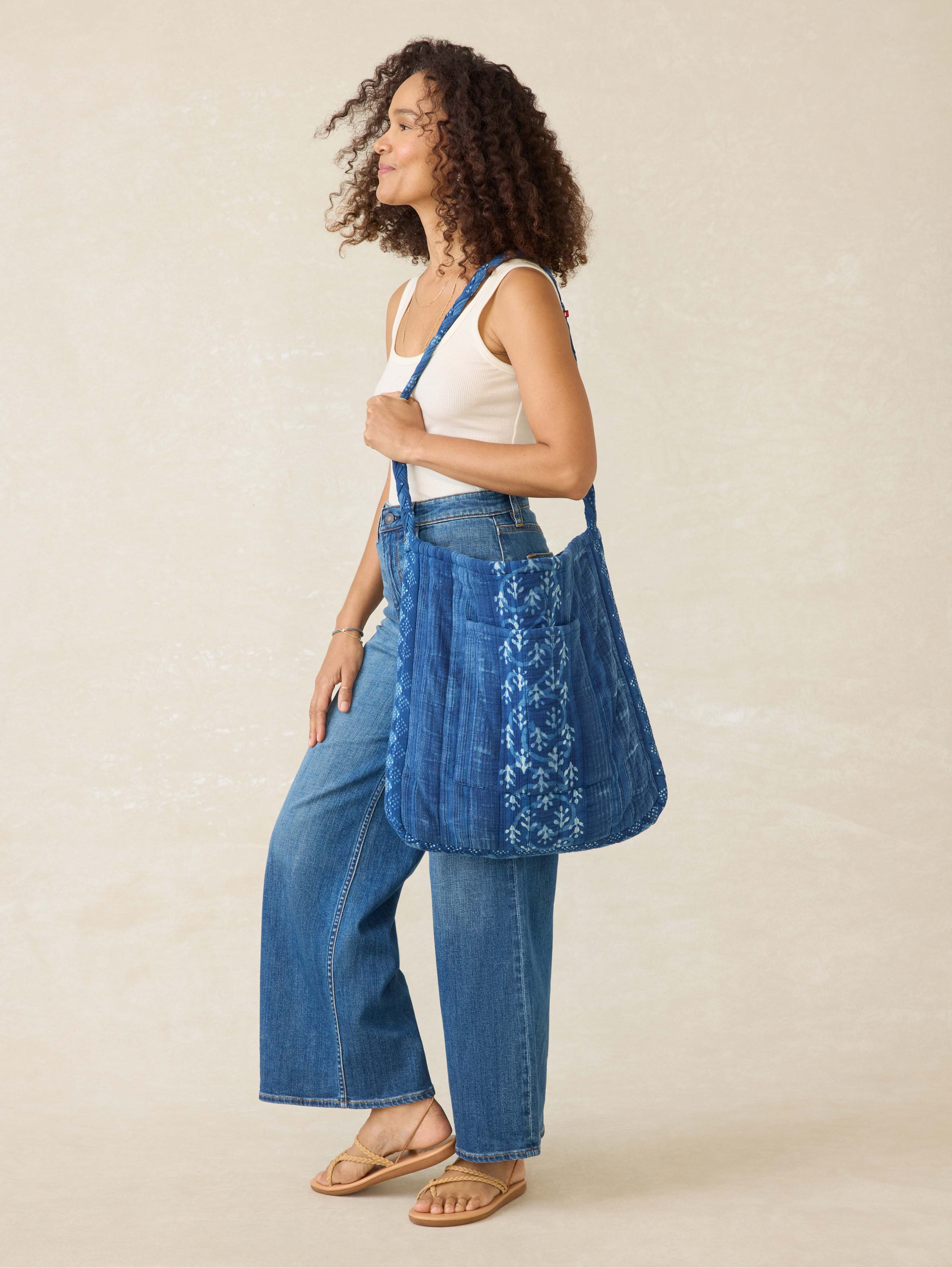 Sun Valley Quilted Tote - Indigo Valley Main image