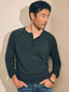Long-Sleeve Newport Cloud Henley (Tall) - Charcoal Heather