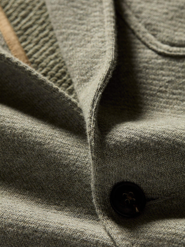 Inlet Knit Blazer (Tall) - Olive Brush Melange