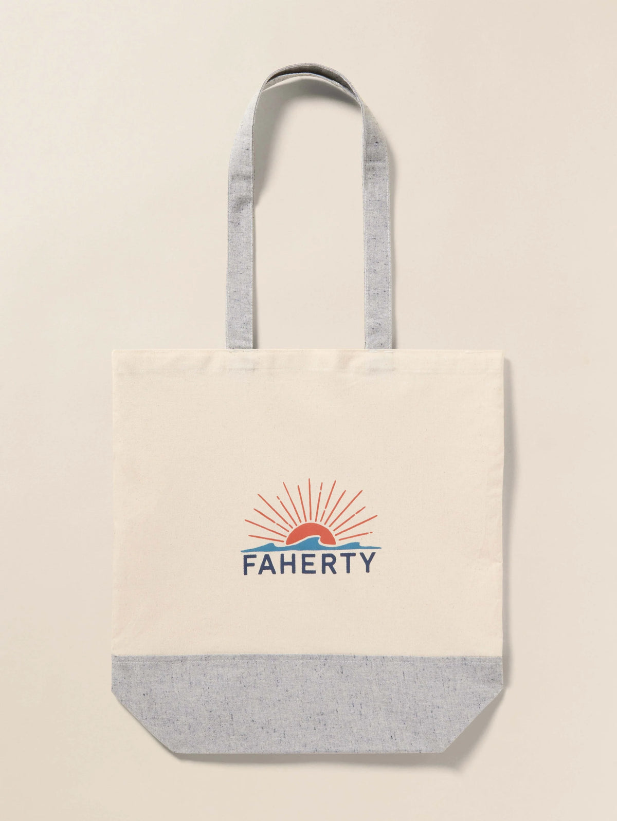 Faherty Canvas Logo Tote - Grey Main image