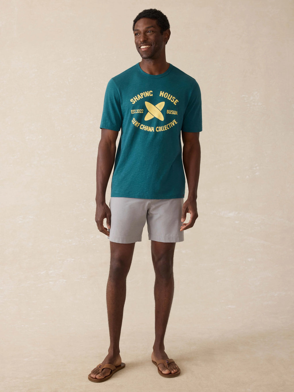 Surf Ghana Short Sleeve Shaping House Graphic Tee - Agona Green