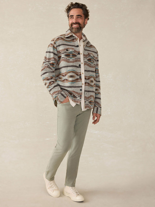 Stretch Terry 5-Pocket Athletic Fit Pant - Faded Olive