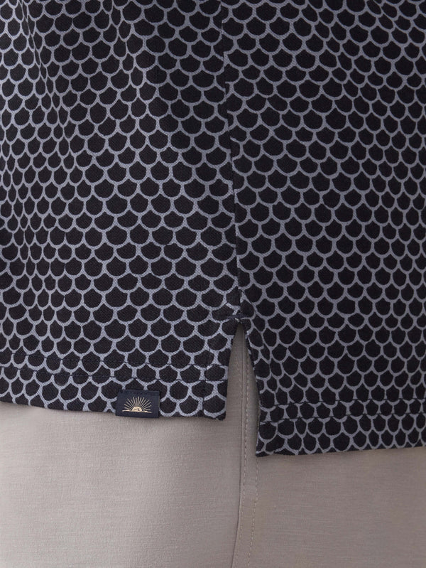 Short-Sleeve Movement™ Pique Polo - Midnight Fishscale