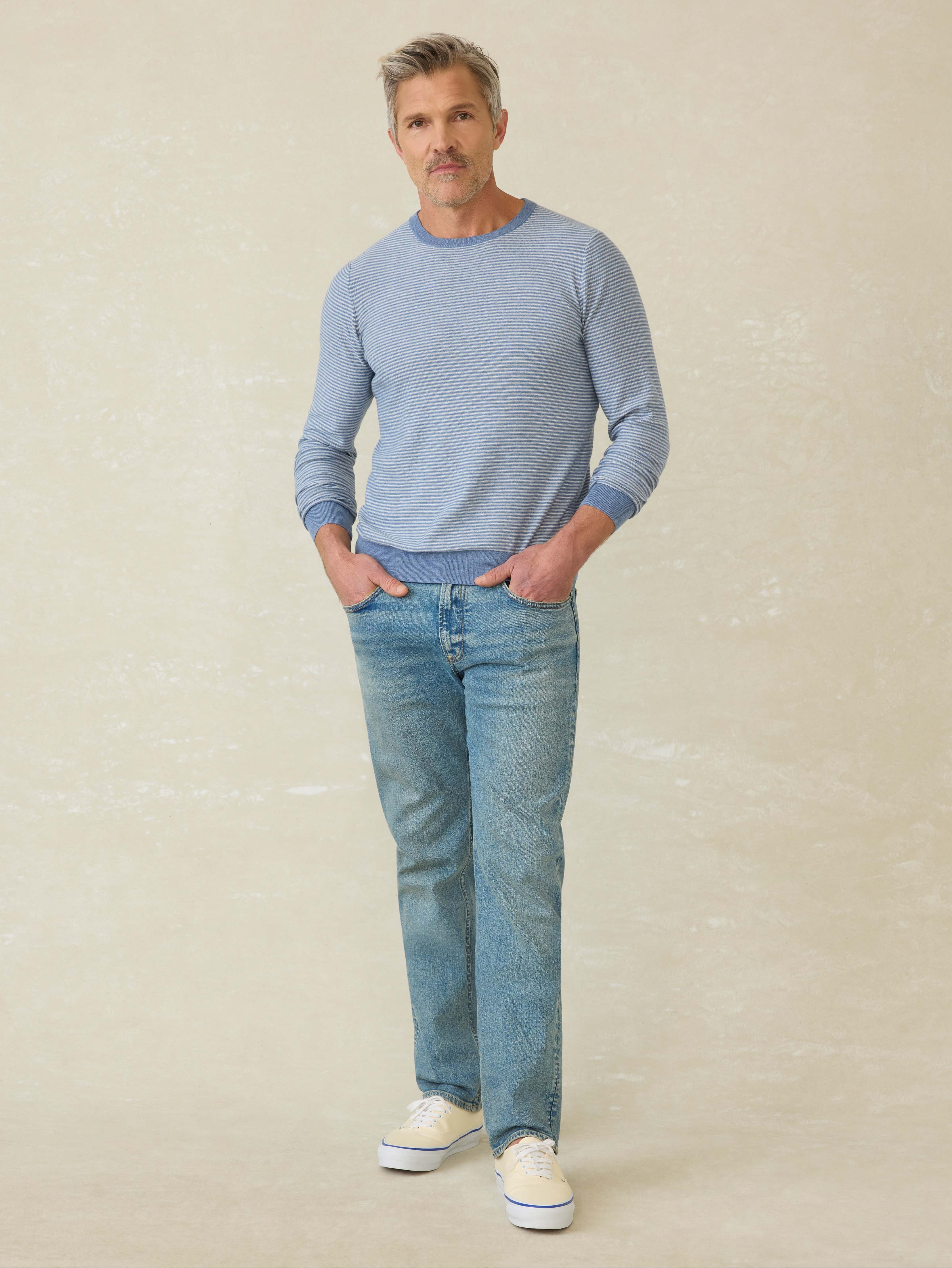 Movement™ Crewneck Sweater - Coastal Shore Stripe Main image