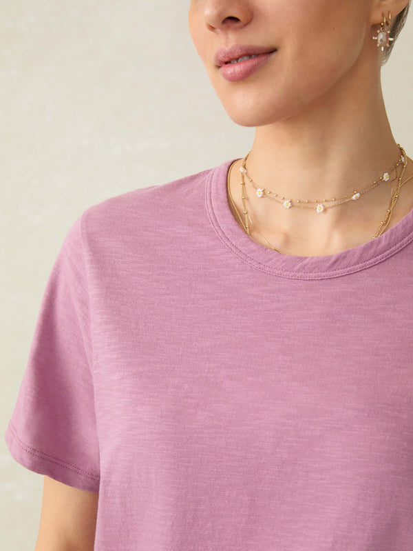 Sunwashed Regenerative Essential Tee - Weathered Orchid