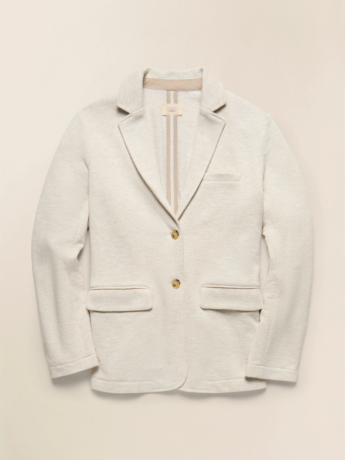 Inlet Knit Blazer - Light Oatmeal Melange