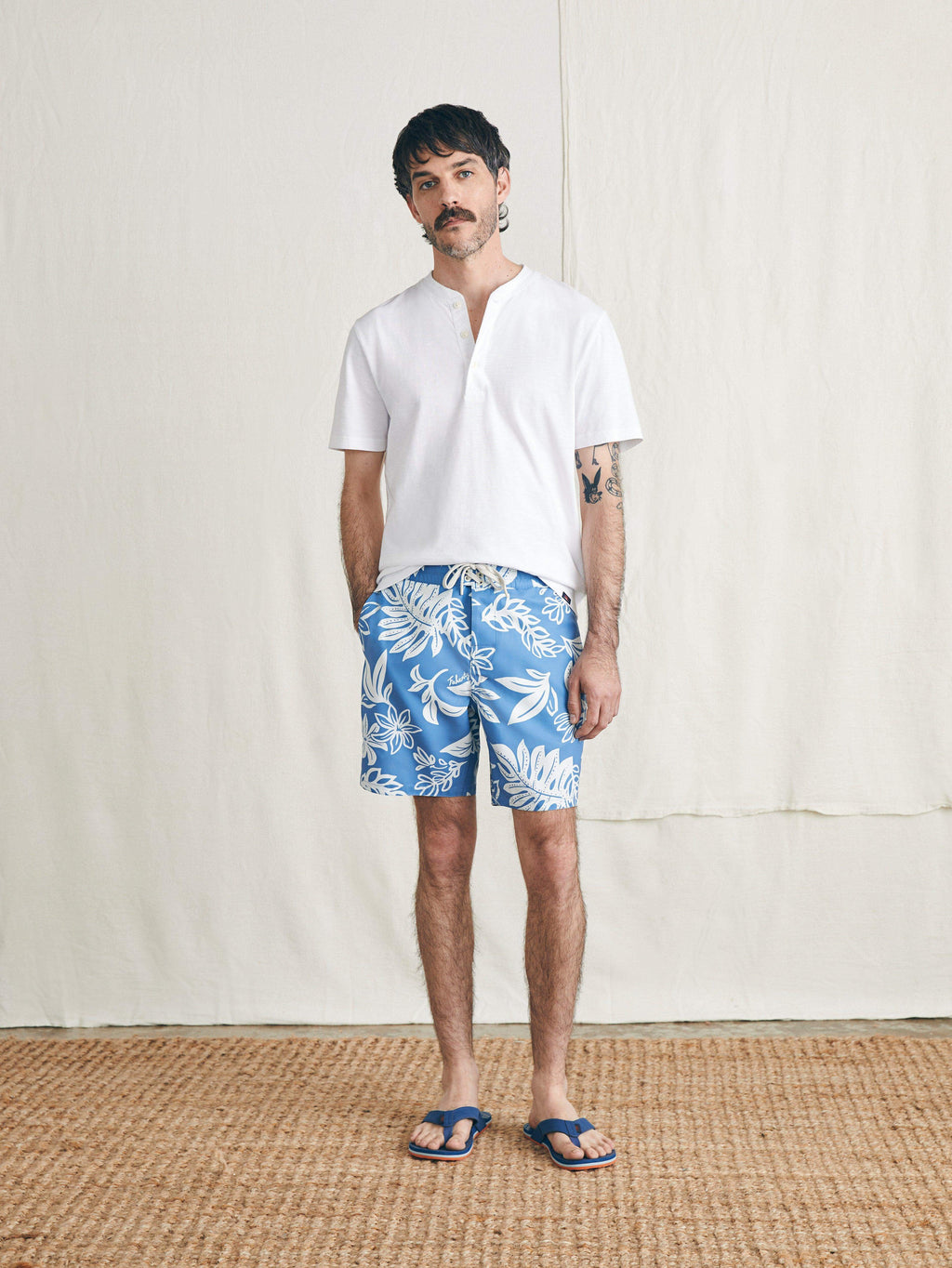 Surfrider Sunwashed Boardshort - Sky Floral