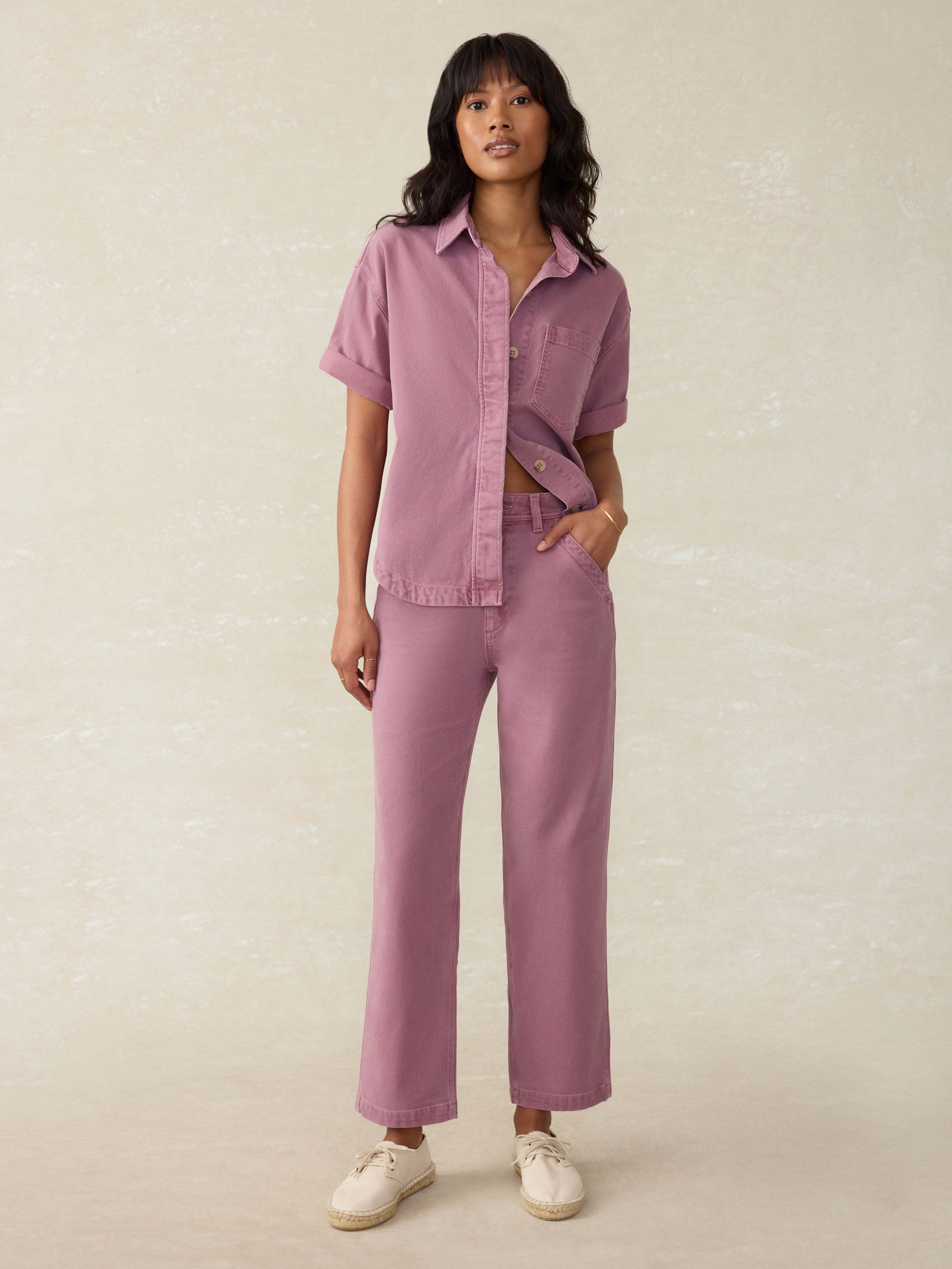 Sunwashed Canvas Dockside Pant - Weathered Orchid Main image