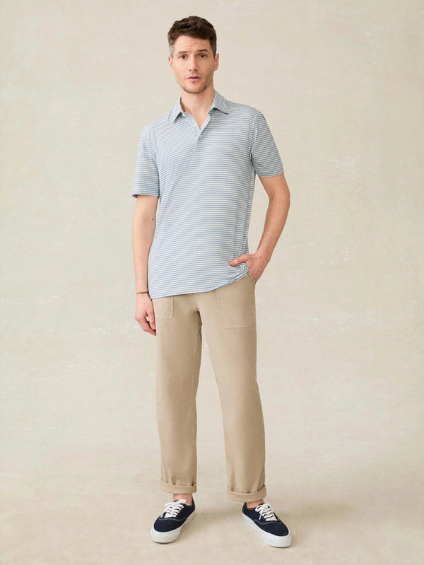Short-Sleeve Movement™ Polo Shirt - Long Valley Stripe