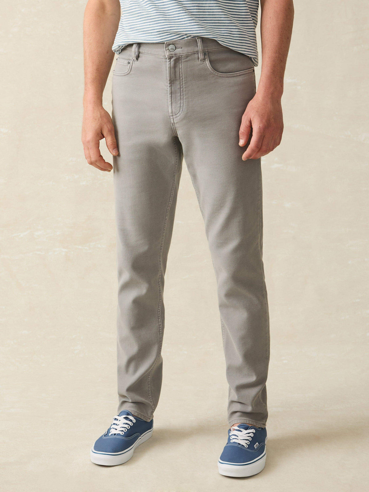 Stretch Terry 5-Pocket Athletic Fit Pant - Iron Main image