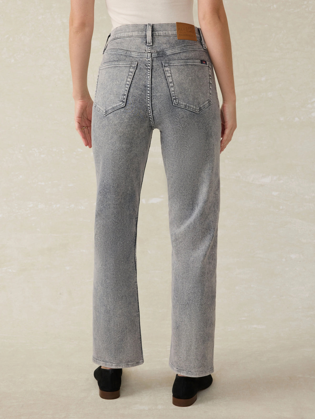 Slim Straight Sunwashed Denim - Washed Black