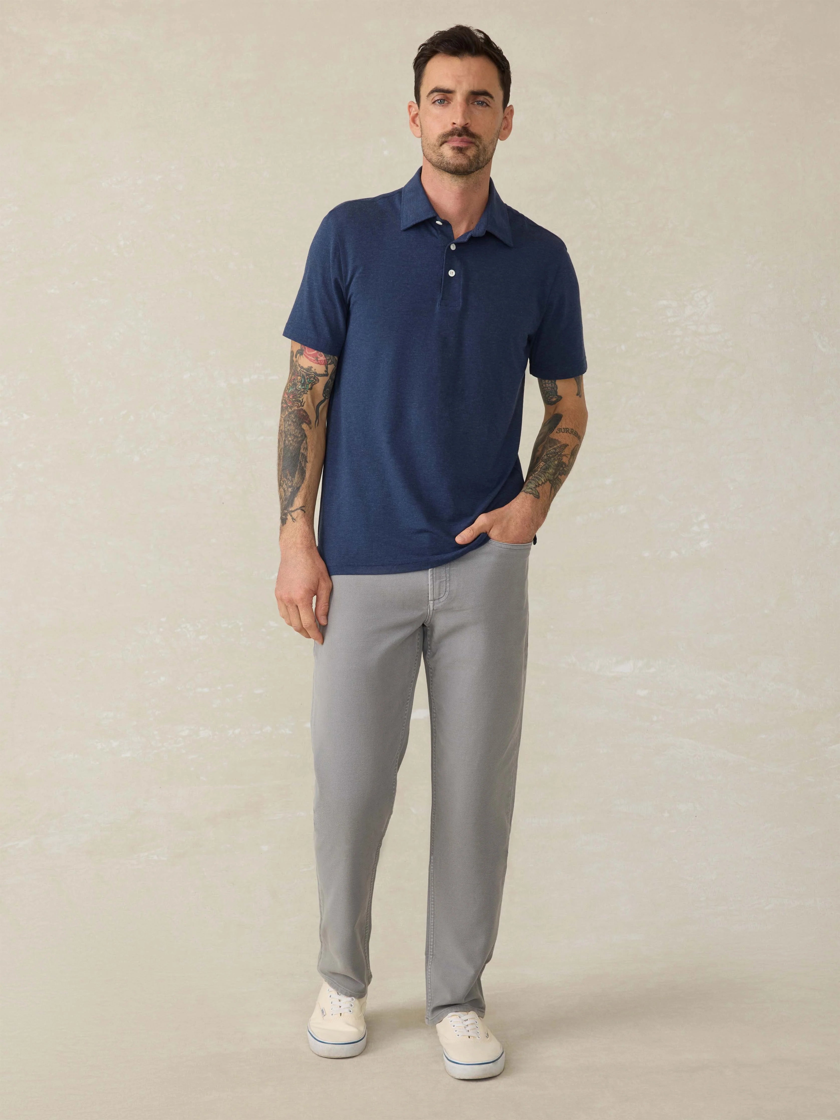 Stretch Terry 5-Pocket Pant - Iron Secondary image