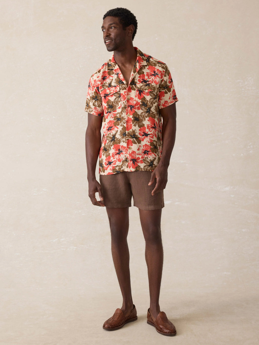 Short Sleeve Reserve Basque Camp Shirt - Wildwood Poppy