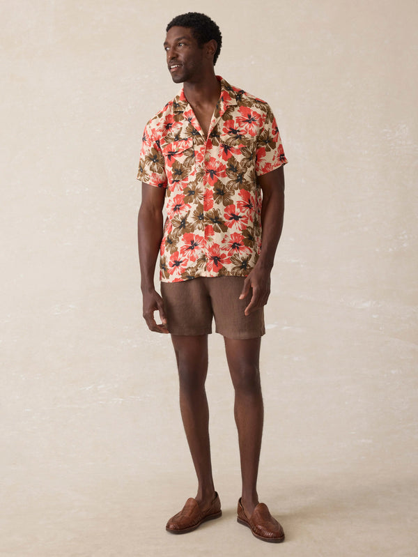 Short Sleeve Reserve Basque Camp Shirt - Wildwood Poppy
