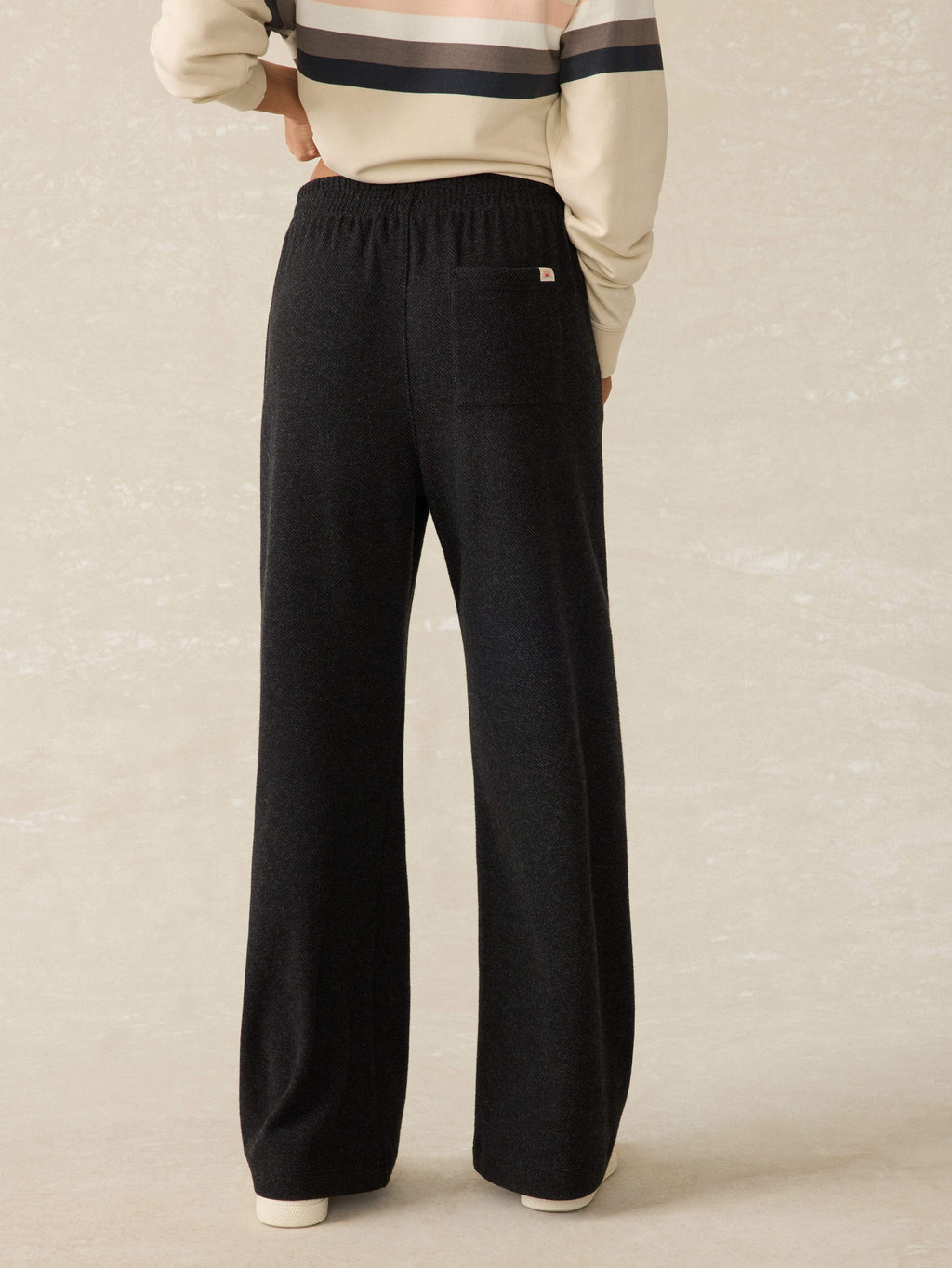 Legend™ Lounge Wide Leg Pant - Heathered Black Twill