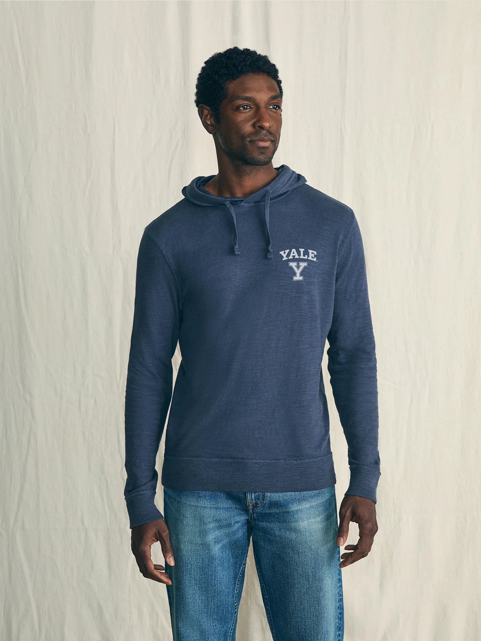 Yale Sunwashed Slub Hoodie - Blue Nights Main image