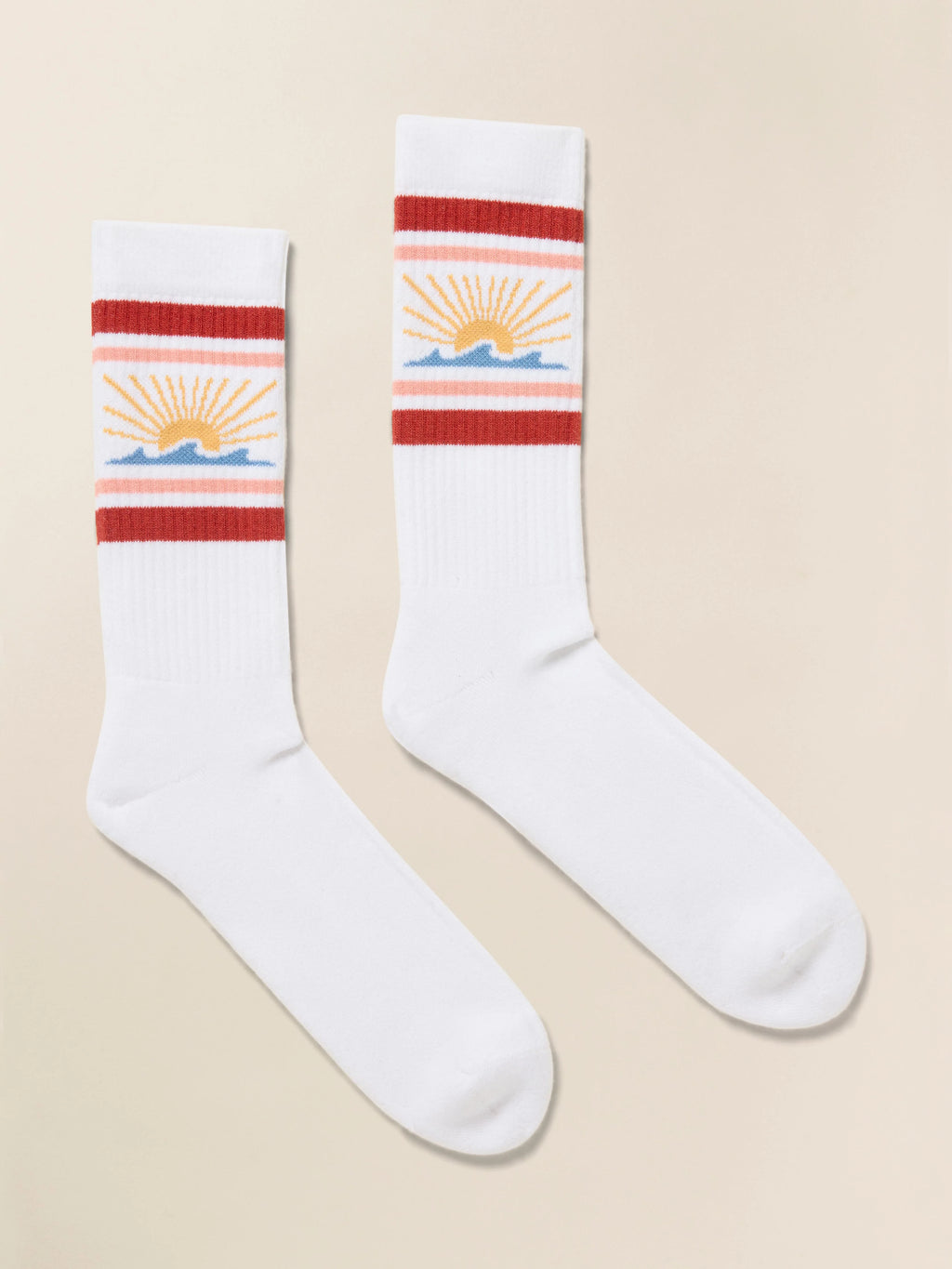 Sun And Waves Sock - Red Horizon