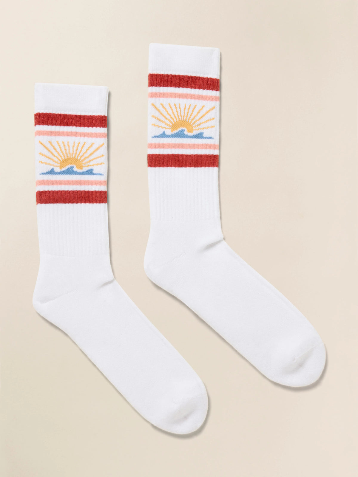 Sun And Waves Sock - Red Horizon Main image