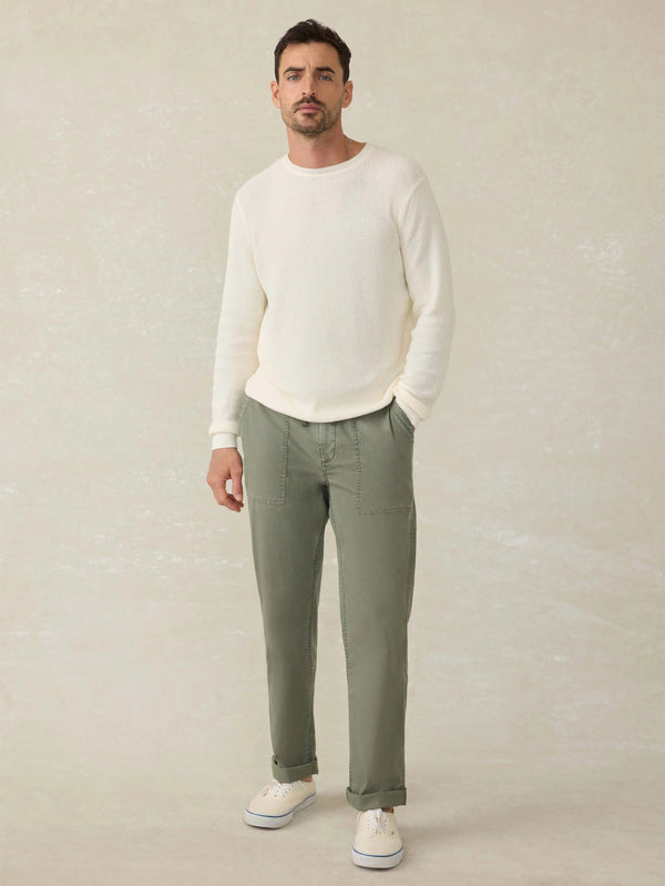 Sunwashed Crewneck Sweater - White Shell