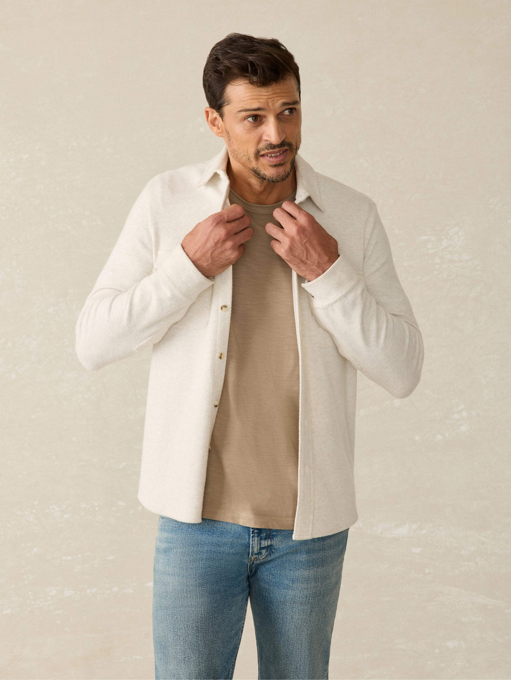 Legend™ Sweater Shirt (Single Pocket) - Off White