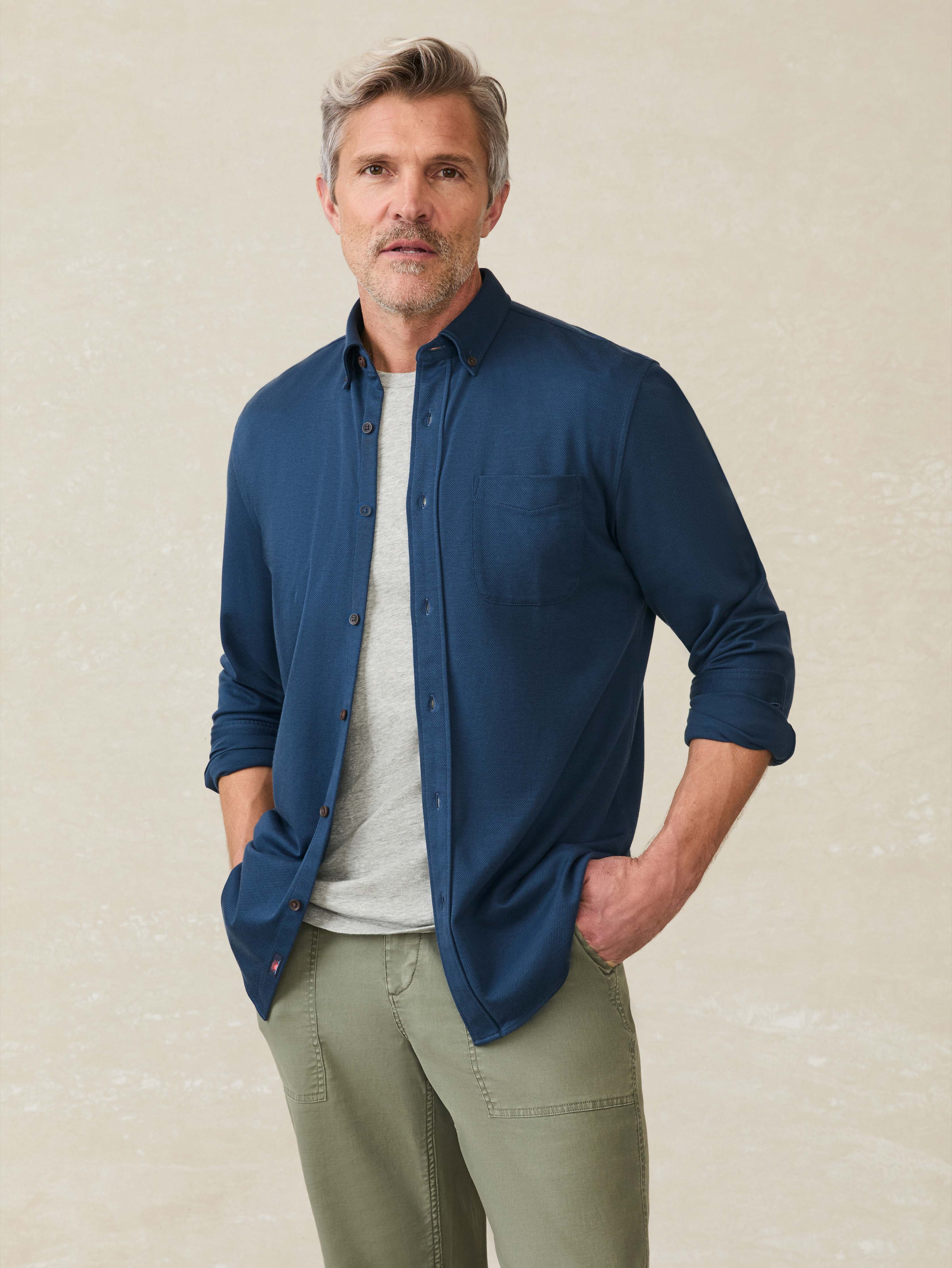 Coastline Knit Shirt - Blue Nights Main image