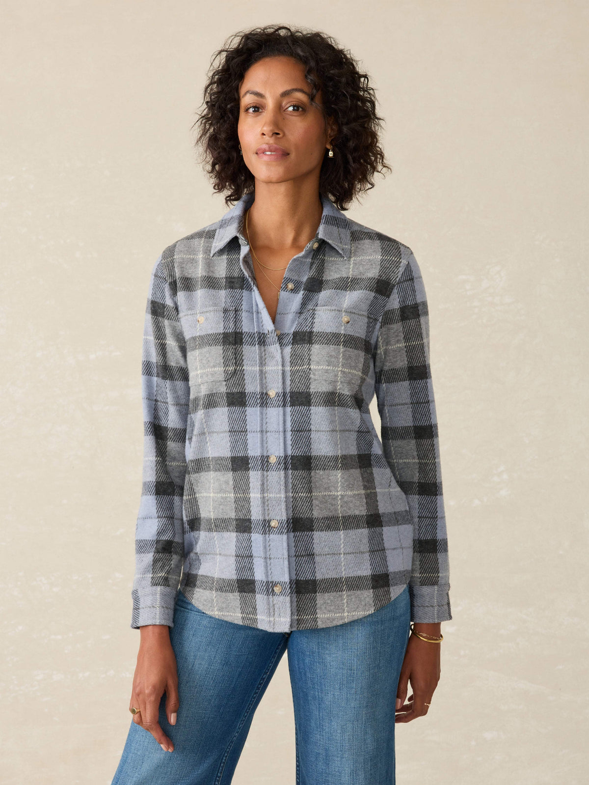 Legend™ Sweater Shirt - True North Plaid Main image