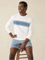 Long-Sleeve Sunwashed Tee - White Surf Stripe