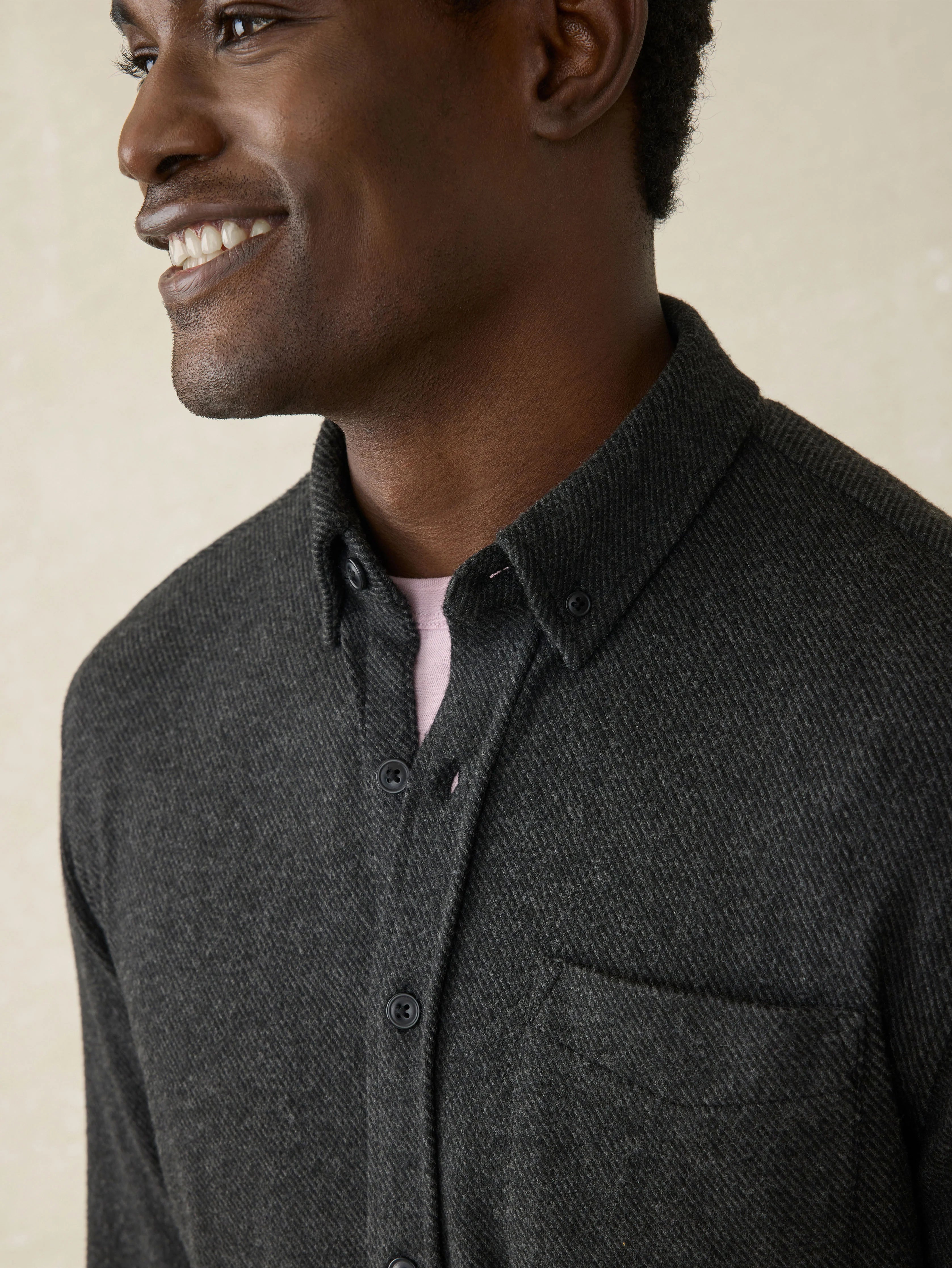Legend™ Sweater Shirt (Single Pocket) - Heathered Black Twill Secondary image