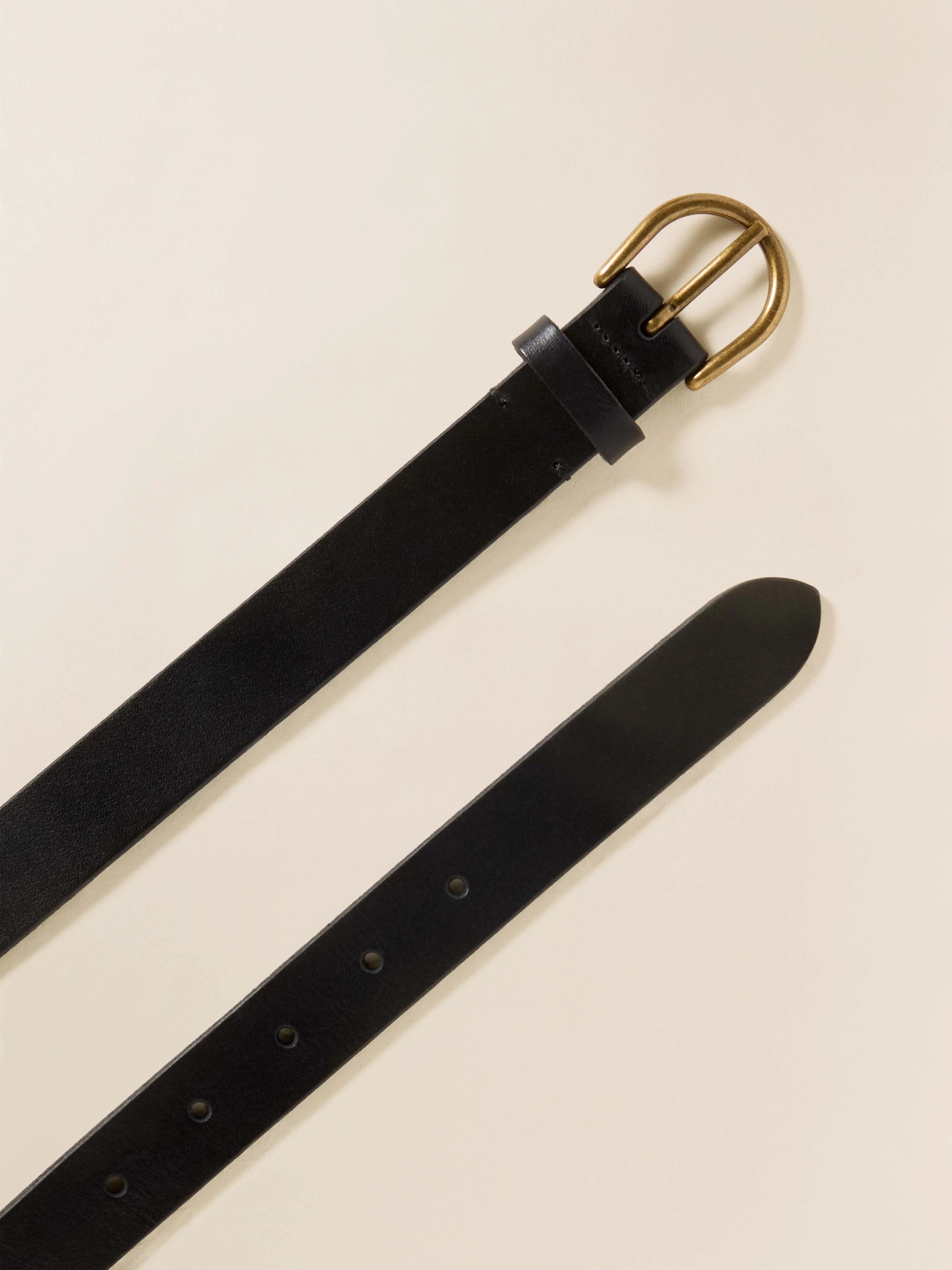 Women's Leather Belt - Black Secondary image