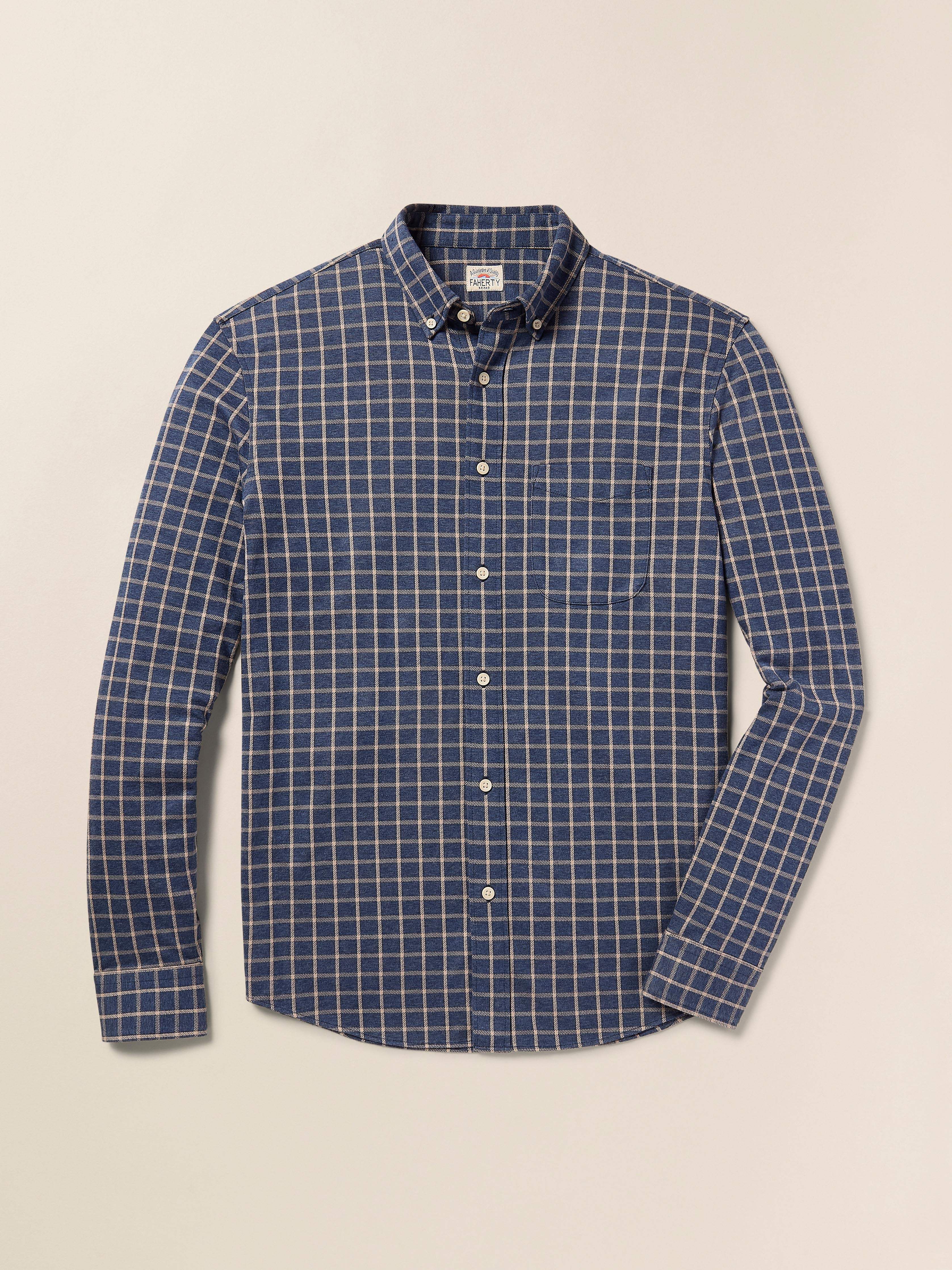 Coastline Knit Shirt - Twilight Check Secondary image