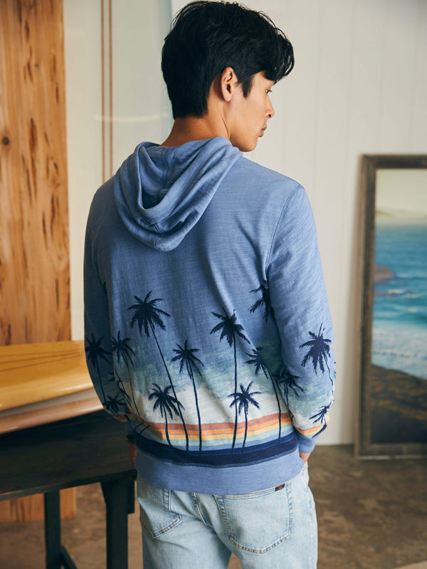 Sunwashed Slub Hoodie (Tall) - Palm Rainbow Ombre
