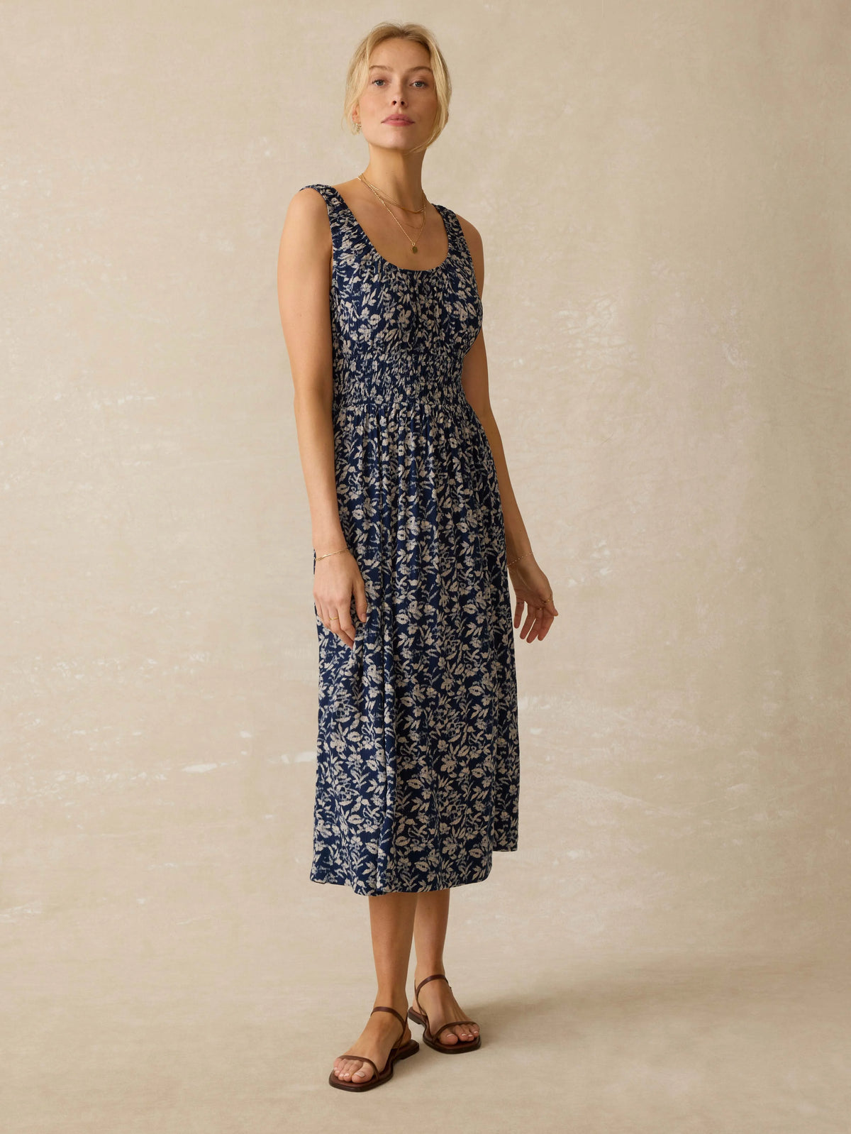 Sunseeker Dress - Juniper Ikat Floral Main image