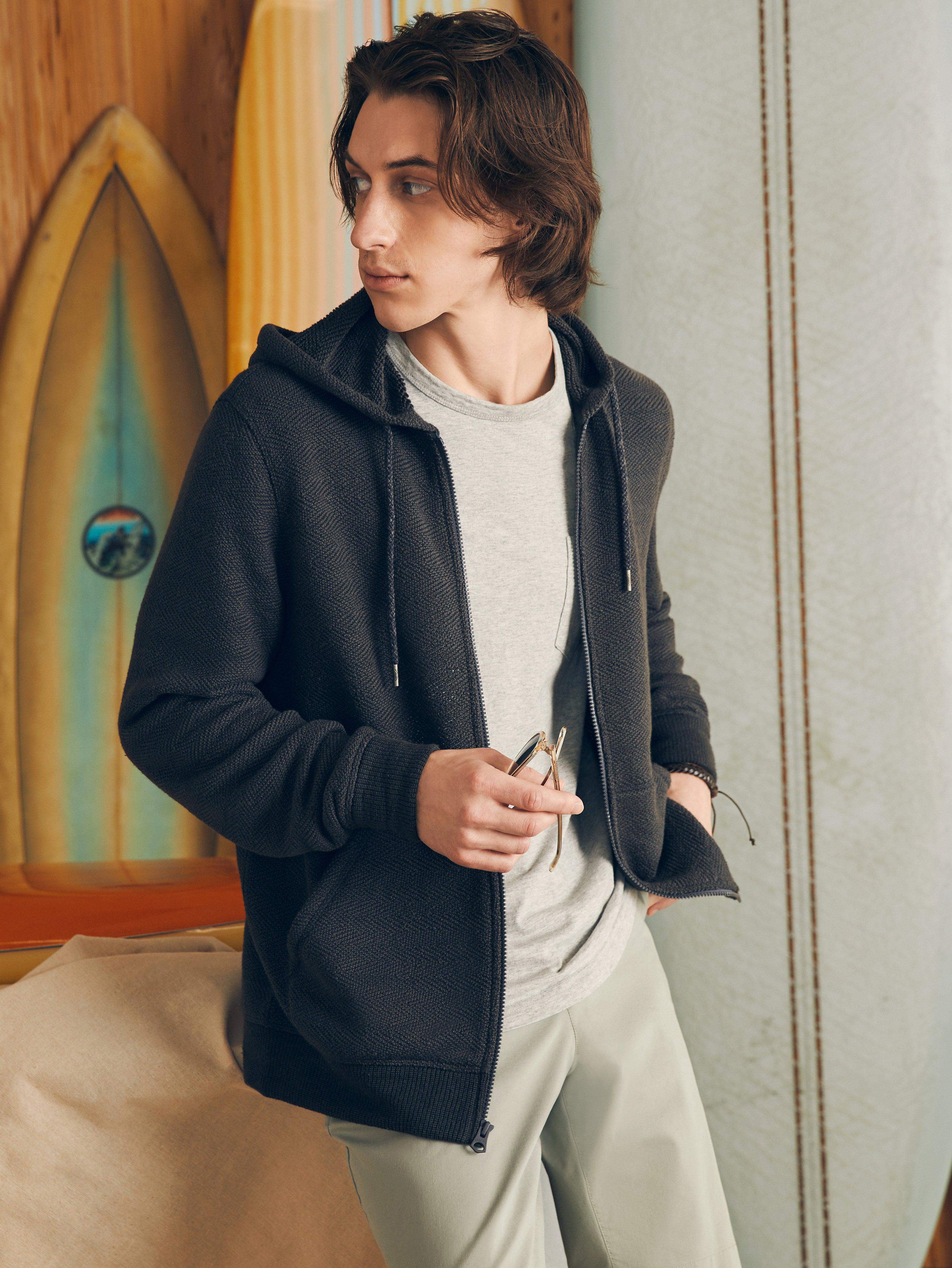 Whitewater Full Zip Hoodie - Washed Black Main image