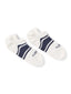 Surf Stripe No Show Sock - White