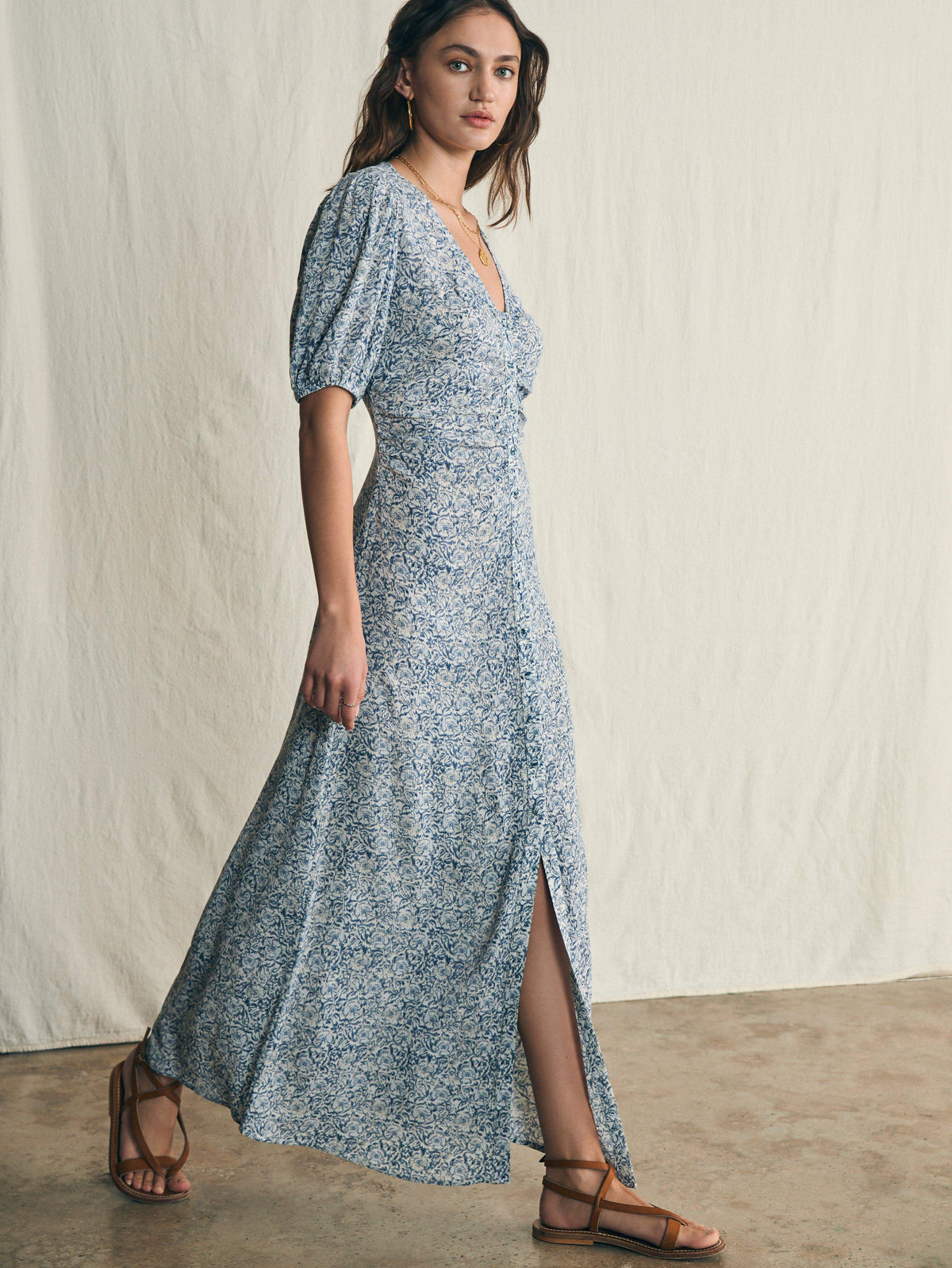 Sorrento Dress - Cream Imma Floral Main image