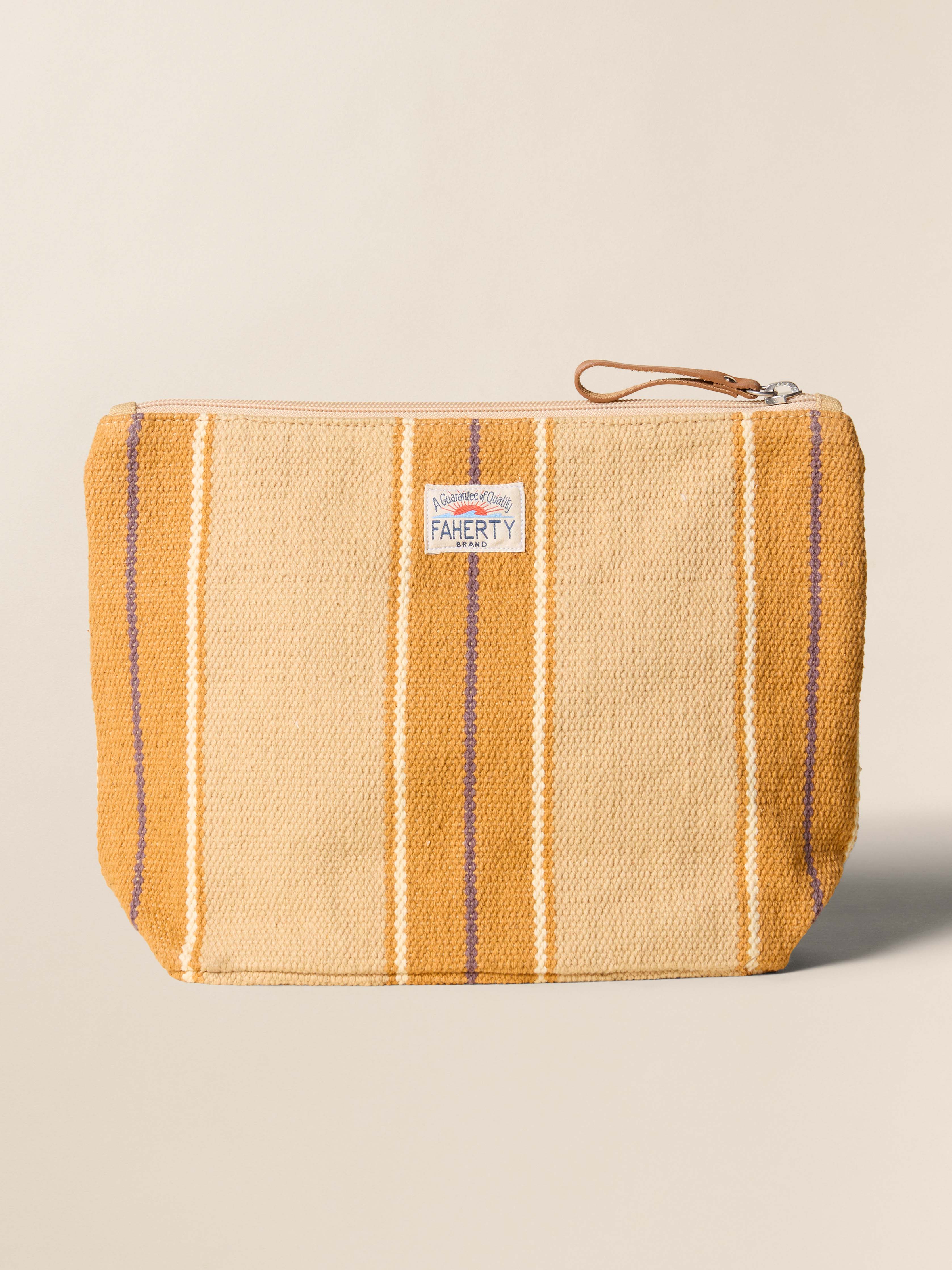 Surf Stripe Zip Pouch - Khaki Main image