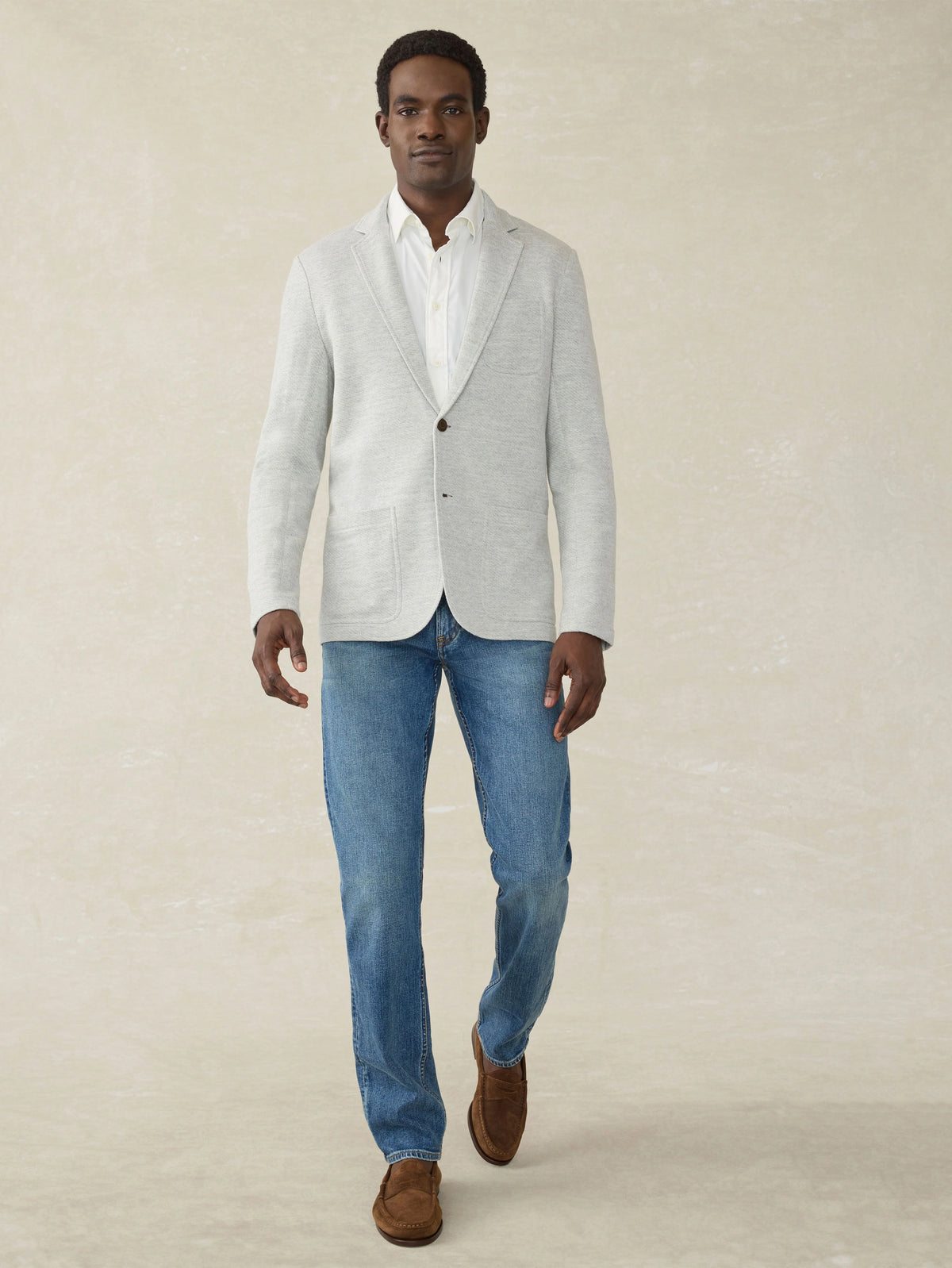 Inlet Knit Blazer - Heather Grey