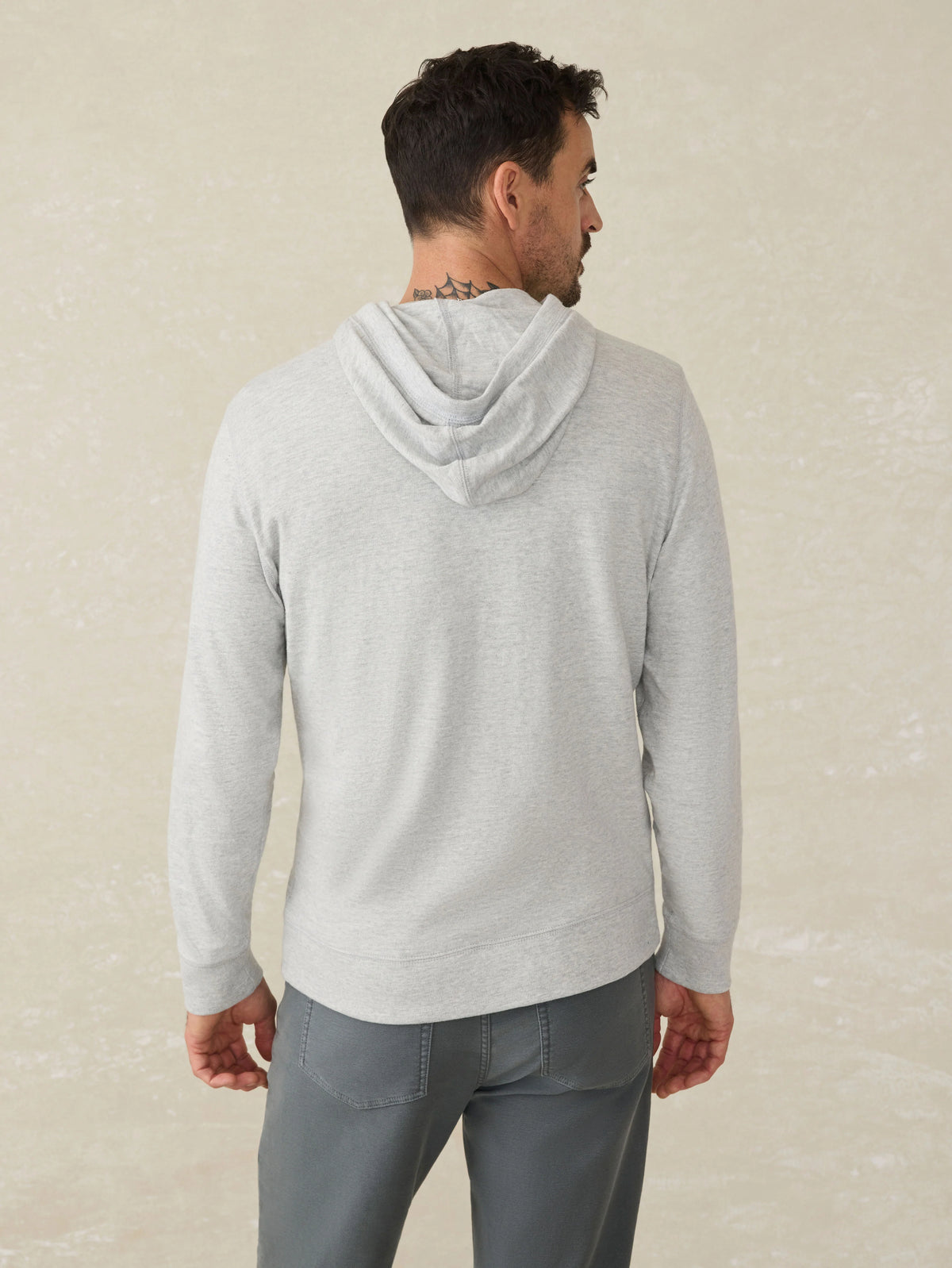 Sunwashed Slub Hoodie (Tall) - Light Grey Heather