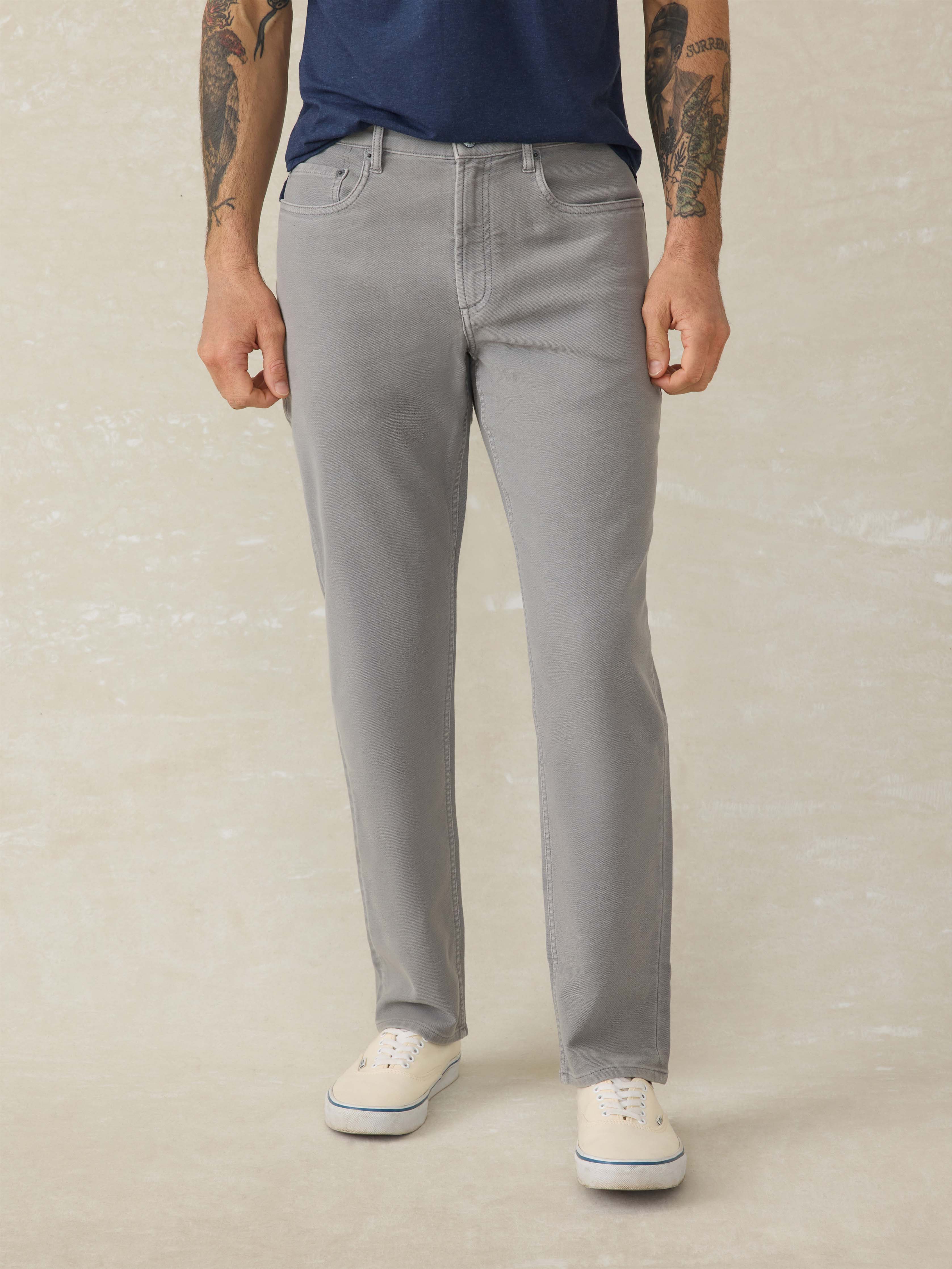 Stretch Terry 5-Pocket Pant - Iron Main image