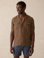 Short- Sleeve Reserve Basque Camp Shirt - Dark Oakwood Pincheck