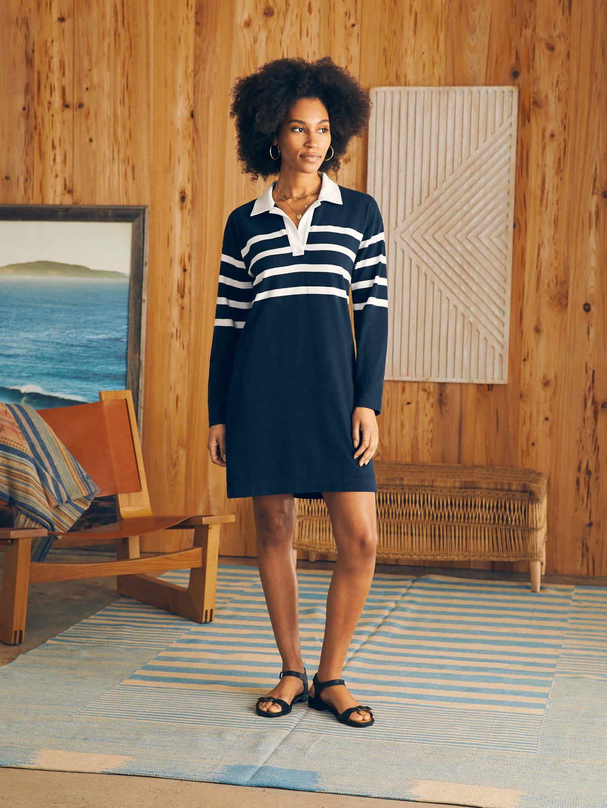 Rugby Jersey Dress - Cape May Stripe Main image