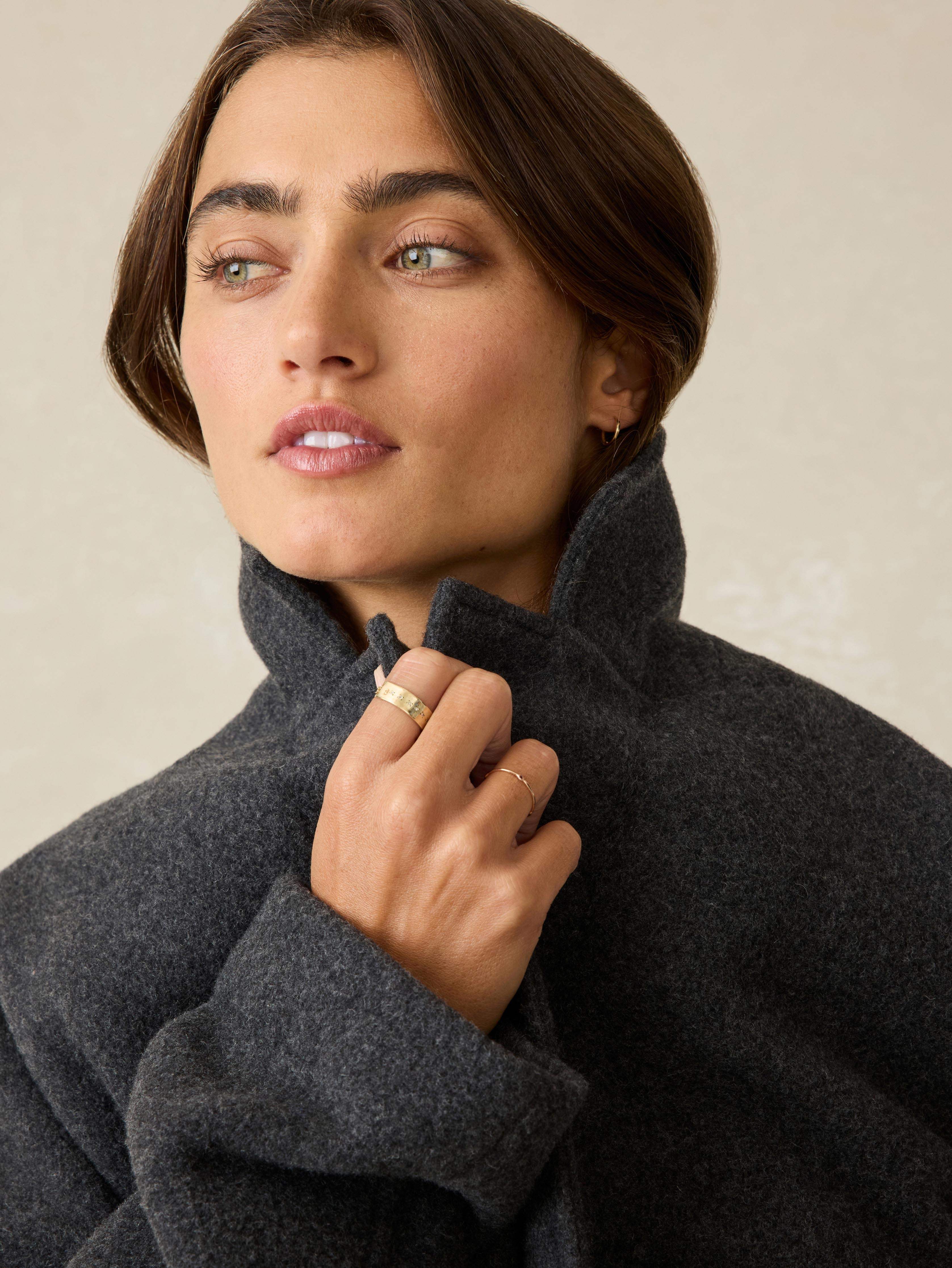 Atlantic Knit Coat - Charcoal Secondary image