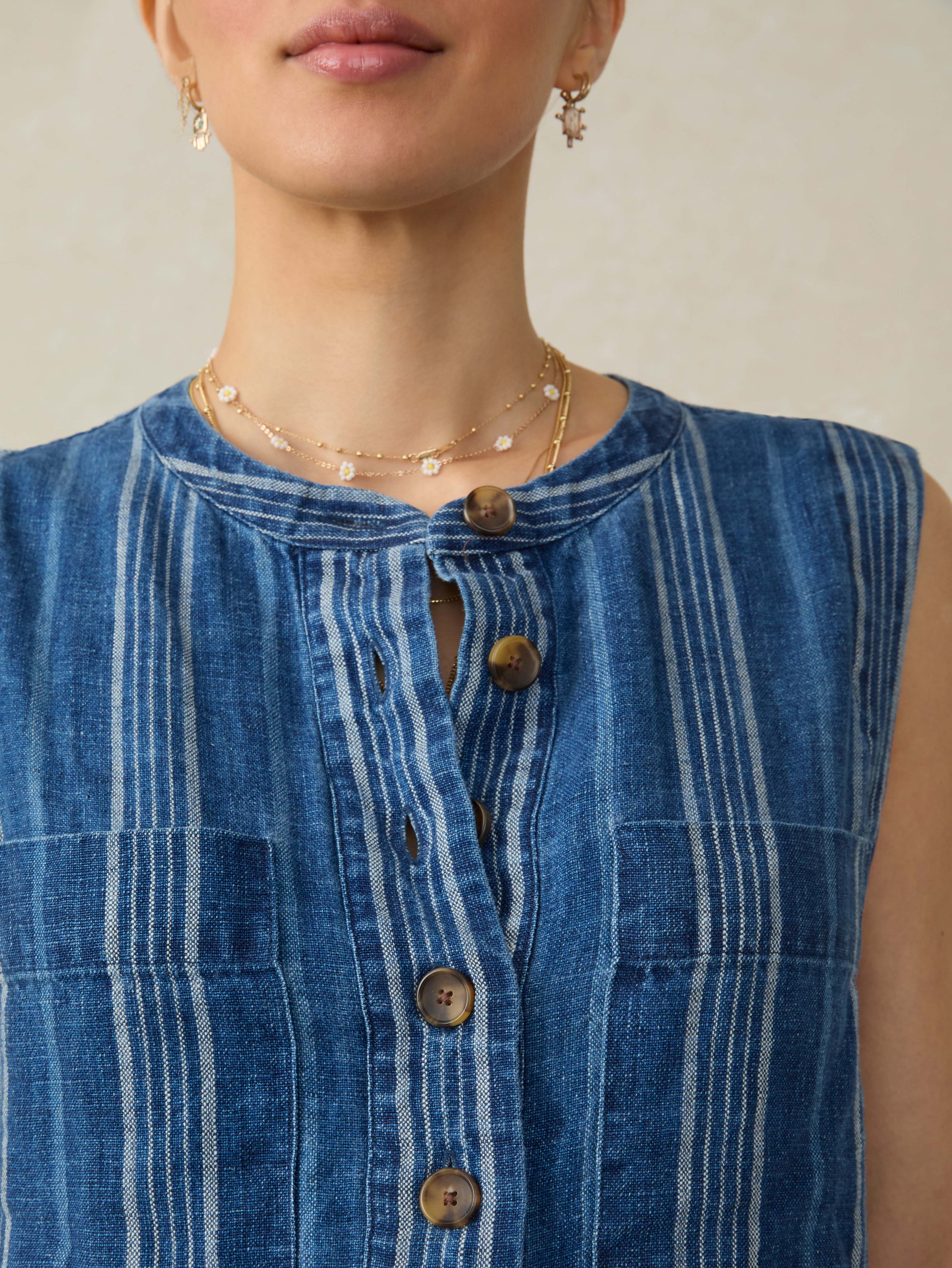 Avalon Dress - Dockside Stripe Secondary image