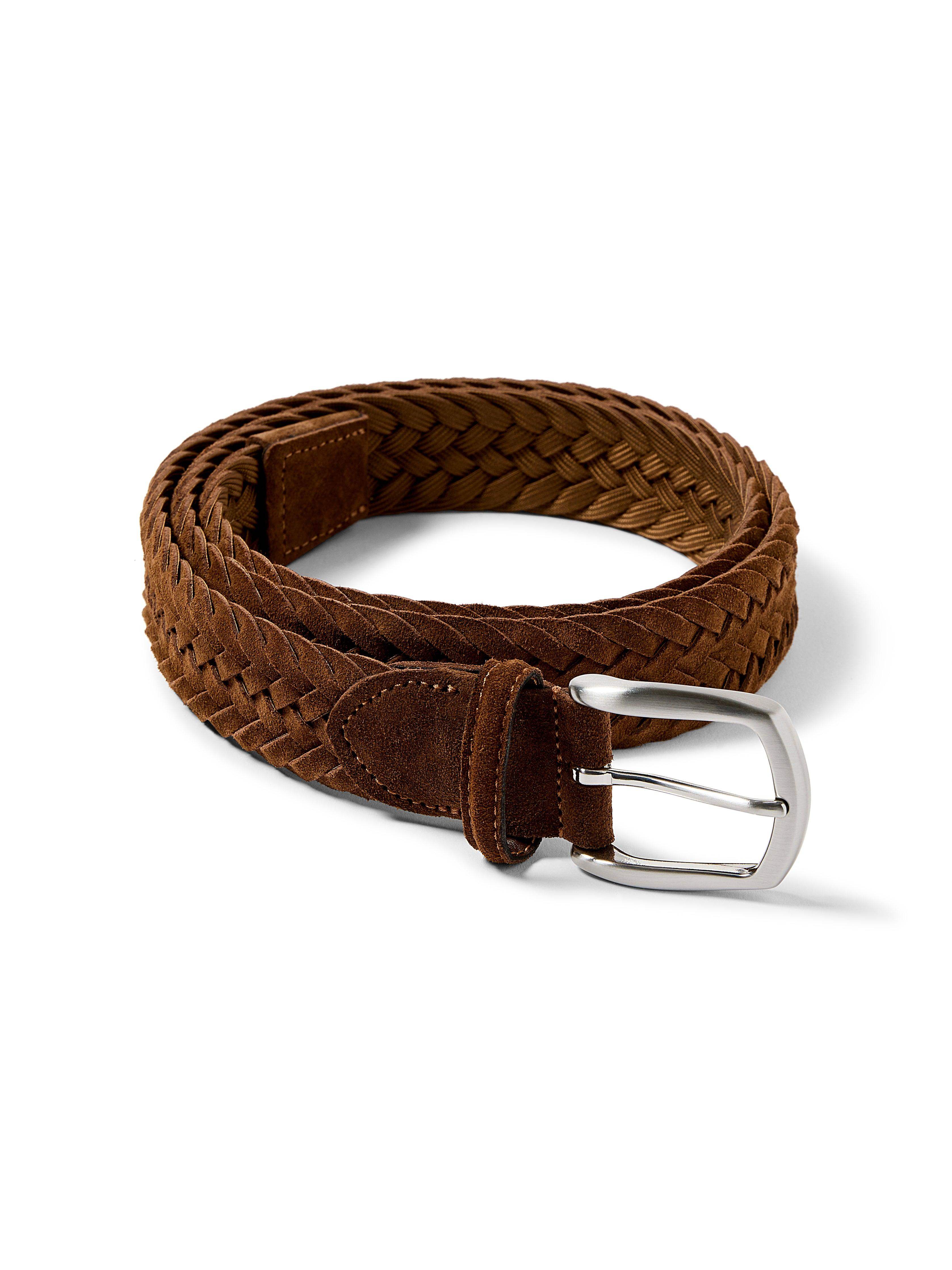 Suede Woven Belt - Brown Main image