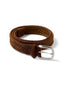 Suede Woven Belt - Brown