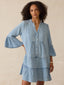 Dune Cotton Gauze Kasey Dress - Light Indigo Wash